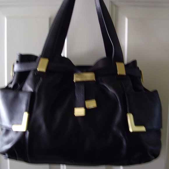 Michael Kors Black Beverly Drawstring Satchel/$1,526 RETAIL/NEW/NEVER USED!!! - Picture 1 of 10